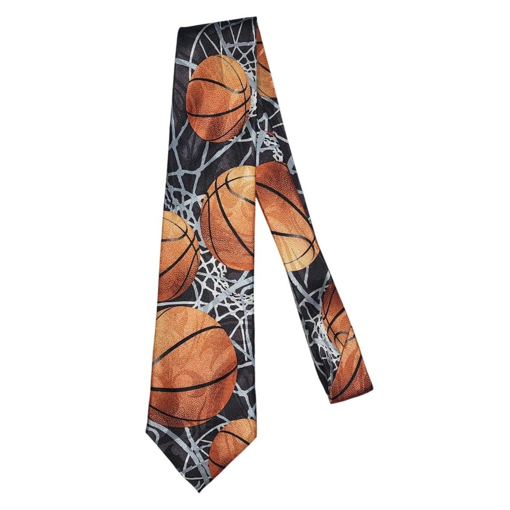 Tie Guys Just Balls Basketball Zone Ralph Marlin Necktie 2000